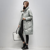 Women Winter Coats Puffer Jacket Down Coat Down Jacket Female Winter Mid-Length White Duck Down Baggy Coat