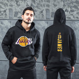 Men Graphic Hoodie Autumn and Winter Men and Women Lakers Hip Hop Hooded Fashion Casual Sweater