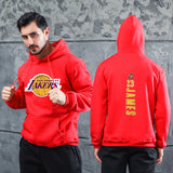 Men Graphic Hoodie Autumn and Winter Men and Women Lakers Hip Hop Hooded Fashion Casual Sweater