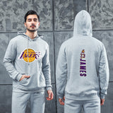 Men Graphic Hoodie Autumn and Winter Men and Women Lakers Hip Hop Hooded Fashion Casual Sweater