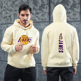Men Graphic Hoodie Autumn and Winter Men and Women Lakers Hip Hop Hooded Fashion Casual Sweater