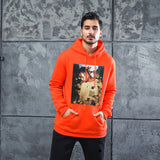 Men Graphic Hoodie Fashion Casual Men and Women Velvet Padded Hooded Sweatshirt