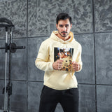 Men Graphic Hoodie Fashion Casual Men and Women Velvet Padded Hooded Sweatshirt