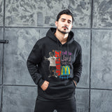 Men Graphic Hoodie Fashion Casual Men and Women Velvet Padded Hooded Sweatshirt