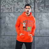 Men Graphic Hoodie Fashion Casual Men and Women Velvet Padded Hooded Sweatshirt