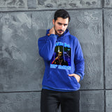 Men Graphic Hoodie Fashion Casual Men and Women Velvet Padded Hooded Sweatshirt