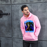 Men Graphic Hoodie Fashion Casual Men and Women Velvet Padded Hooded Sweatshirt