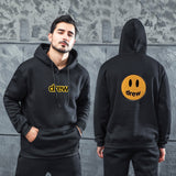 Men Graphic Hoodie Fashion Casual Smiley Face Drew Men and Women Velvet Padded Hooded Sweatshirt