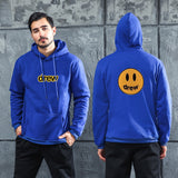 Men Graphic Hoodie Fashion Casual Smiley Face Drew Men and Women Velvet Padded Hooded Sweatshirt