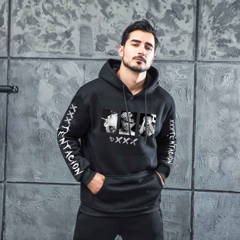 Men Graphic Hoodie Women Trendy Souvenir T-shirt Men and Women Velvet Padded Hooded Sweatshirt