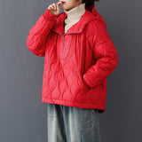 Women Winter Coats Puffer Jacket Down Coat Loose Down Jacket Female Zipper Hooded Pullover White Duck Down Sweater Winter