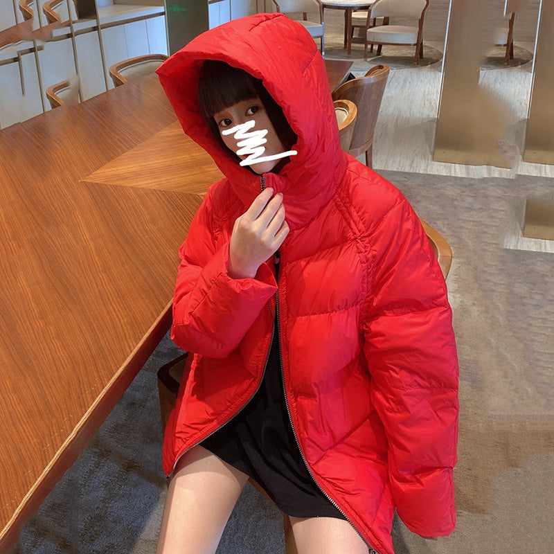 Women Winter Coats Puffer Jacket Down Coat Winter Down Jacket Women's Mid-Length Thickened Hooded Jacket