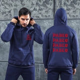 Men Graphic Hoodie Autumn and Winter Hot Popular Big Talker Couple Hooded Brushed Hoody