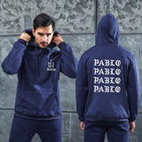 Men Graphic Hoodie Autumn and Winter Hot Popular Big Talker Couple Hooded Brushed Hoody
