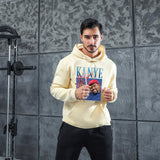 Men Graphic Hoodie Fashion Casual Kanye Men and Women Velvet Padded Hooded Sweatshirt