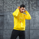 Men Graphic Hoodie Fashion Trend Velvet Padded Hooded Sweatshirt
