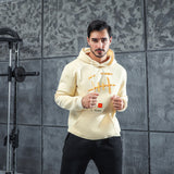 Men Graphic Hoodie Fashion Trend Velvet Padded Hooded Sweatshirt