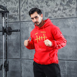 Men Graphic Hoodie Fashion Trend Velvet Padded Hooded Sweatshirt