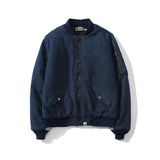 Shark Print Coat Denim Washed Cloth Baseball Cotton Coat Jacket Autumn And Winter Teenagers Men And Women
