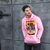 Men Graphic Hoodie Fashion Casual Men and Women Velvet Padded Hooded Sweatshirt