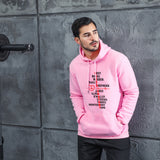 Men Graphic Hoodie Fashion Casual Men and Women Velvet Padded Hooded Sweatshirt