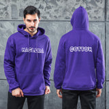 Men Graphic Hoodie Fashion Chic Men and Women Casual Velvet Padded Hooded Sweatshirt