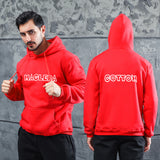 Men Graphic Hoodie Fashion Chic Men and Women Casual Velvet Padded Hooded Sweatshirt