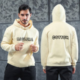 Men Graphic Hoodie Fashion Chic Men and Women Casual Velvet Padded Hooded Sweatshirt