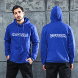 Men Graphic Hoodie Fashion Chic Men and Women Casual Velvet Padded Hooded Sweatshirt