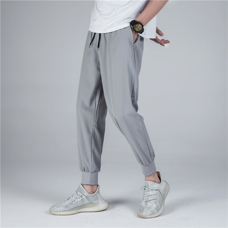 Men Pants Autumn and Winter Casual Pants Men's Loose plus Size Solid Color Student Sports Trousers