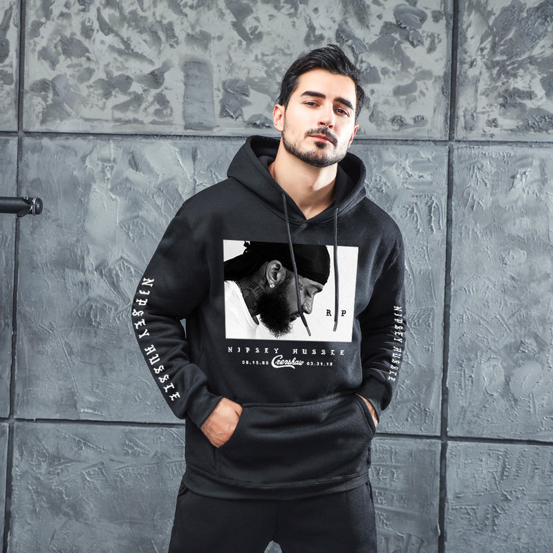 Men Graphic Hoodie Rap Singer Singer Men and Women Loose Velvet Padded Hooded Sweatshirt