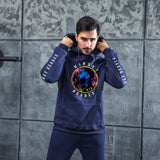 Men Graphic Hoodie Rapper Figure Trend Souvenir T-shirt Velvet Padded Hooded Sweatshirt