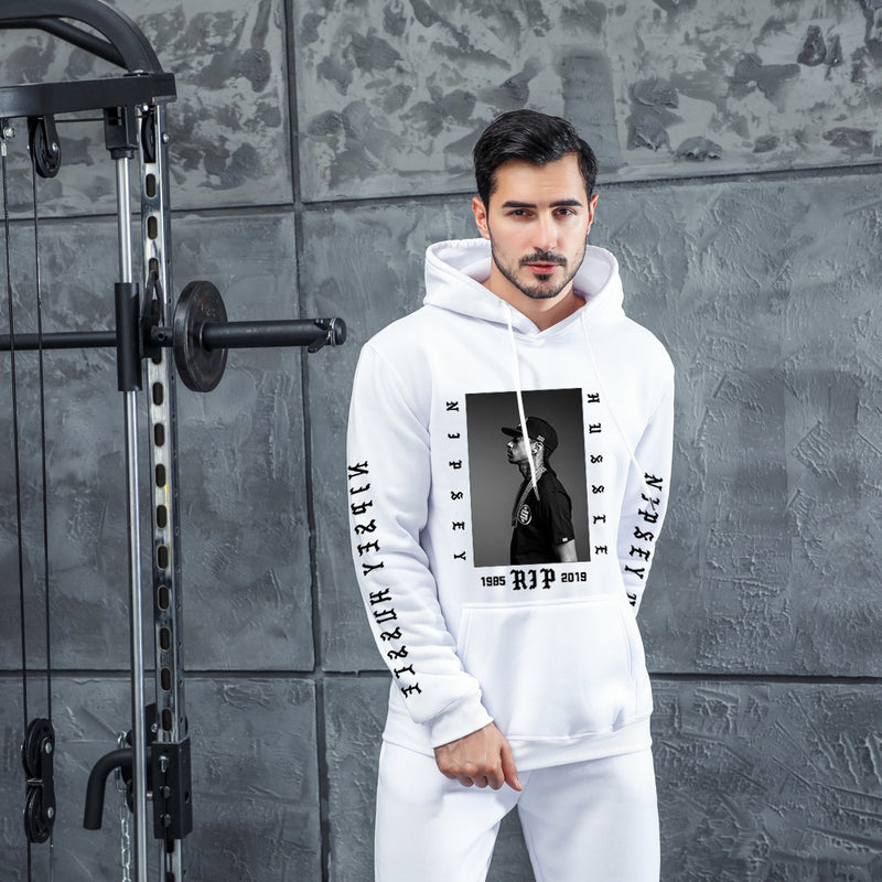 Men Graphic Hoodie Singer Trendy Men and Women Velvet Padded Hooded Sweatshirt