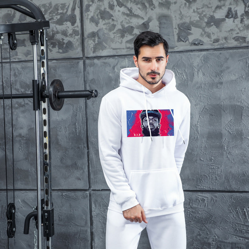 Men Graphic Hoodie Singer Trendy Men And Women Velvet Padded Hooded Sweatshirt