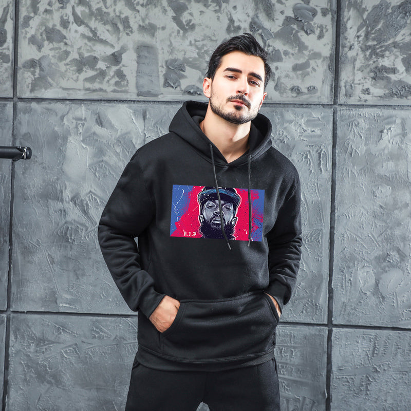 Men Graphic Hoodie Singer Trendy Men And Women Velvet Padded Hooded Sweatshirt
