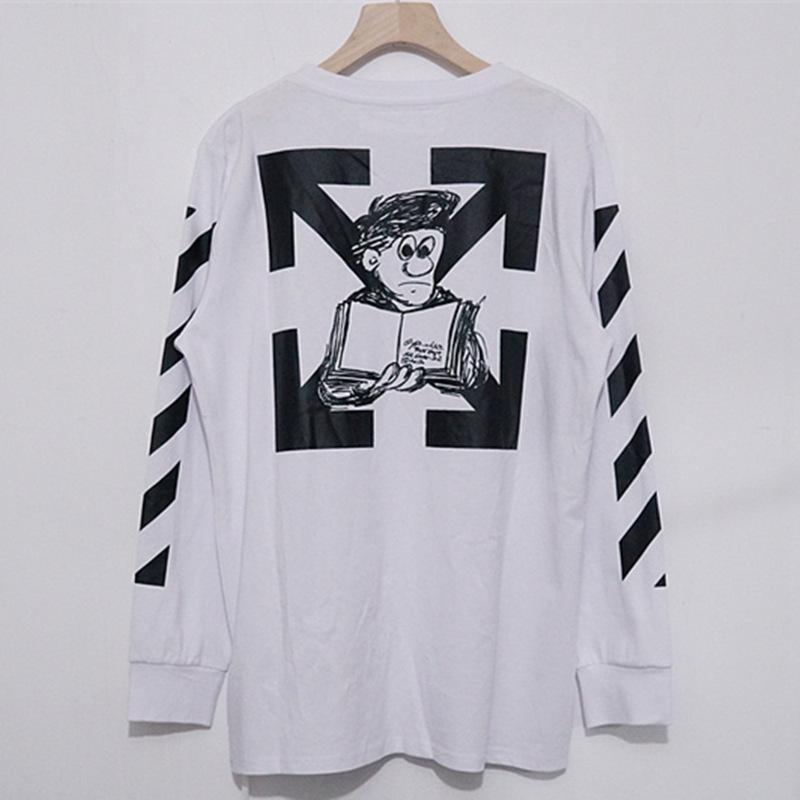 Arrow Print Male and Female Large Size Loose Long Sleeve Tshirt Owt t shirt