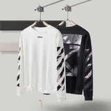 Autumn and Winter Printing Reflective Round Neck Pullover Long Sleeve Sweater Owt sweatshirt