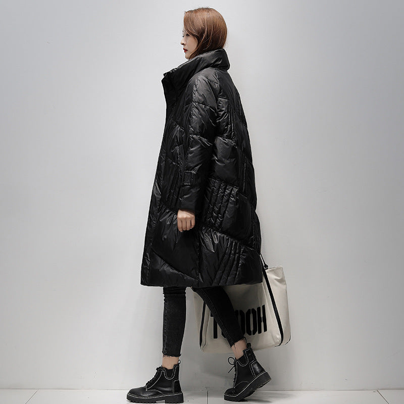 Women Winter Coats Puffer Jacket Down Coat Down Jacket Female Winter Mid-Length White Duck Down Baggy Coat