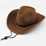 Cowgirl Hats Men's Western Cowboy Hat Beach Sun Protection Wide Brim Hat Summer Billycock