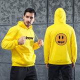 Men Graphic Hoodie Fashion Casual Smiley Face Drew Men and Women Velvet Padded Hooded Sweatshirt