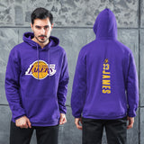 Men Graphic Hoodie Autumn and Winter Men and Women Lakers Hip Hop Hooded Fashion Casual Sweater
