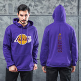 Men Graphic Hoodie Autumn and Winter Men and Women Lakers Hip Hop Hooded Fashion Casual Sweater