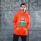 Men Graphic Hoodie Fashion Casual Men and Women Velvet Padded Hooded Sweatshirt