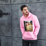 Men Graphic Hoodie Fashion Casual Men and Women Velvet Padded Hooded Sweatshirt
