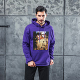 Men Graphic Hoodie Fashion Casual Men and Women Velvet Padded Hooded Sweatshirt
