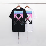 Summer Gradient Color Round Neck Pullover Short Sleeve T-shirt t shirt