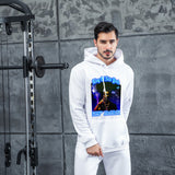 Men Graphic Hoodie Fashion Casual Men and Women Velvet Padded Hooded Sweatshirt