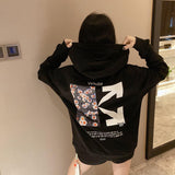 Printed Hooded Male And Female Large Size Casual Sweatshirt Owt hoodie