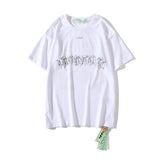 Ow round Neck Short Sleeve Men's and Women's Tshirt Casual Fashionable Owt t shirt