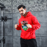 Men Graphic Hoodie Fashion Casual Men and Women Velvet Padded Hooded Sweatshirt